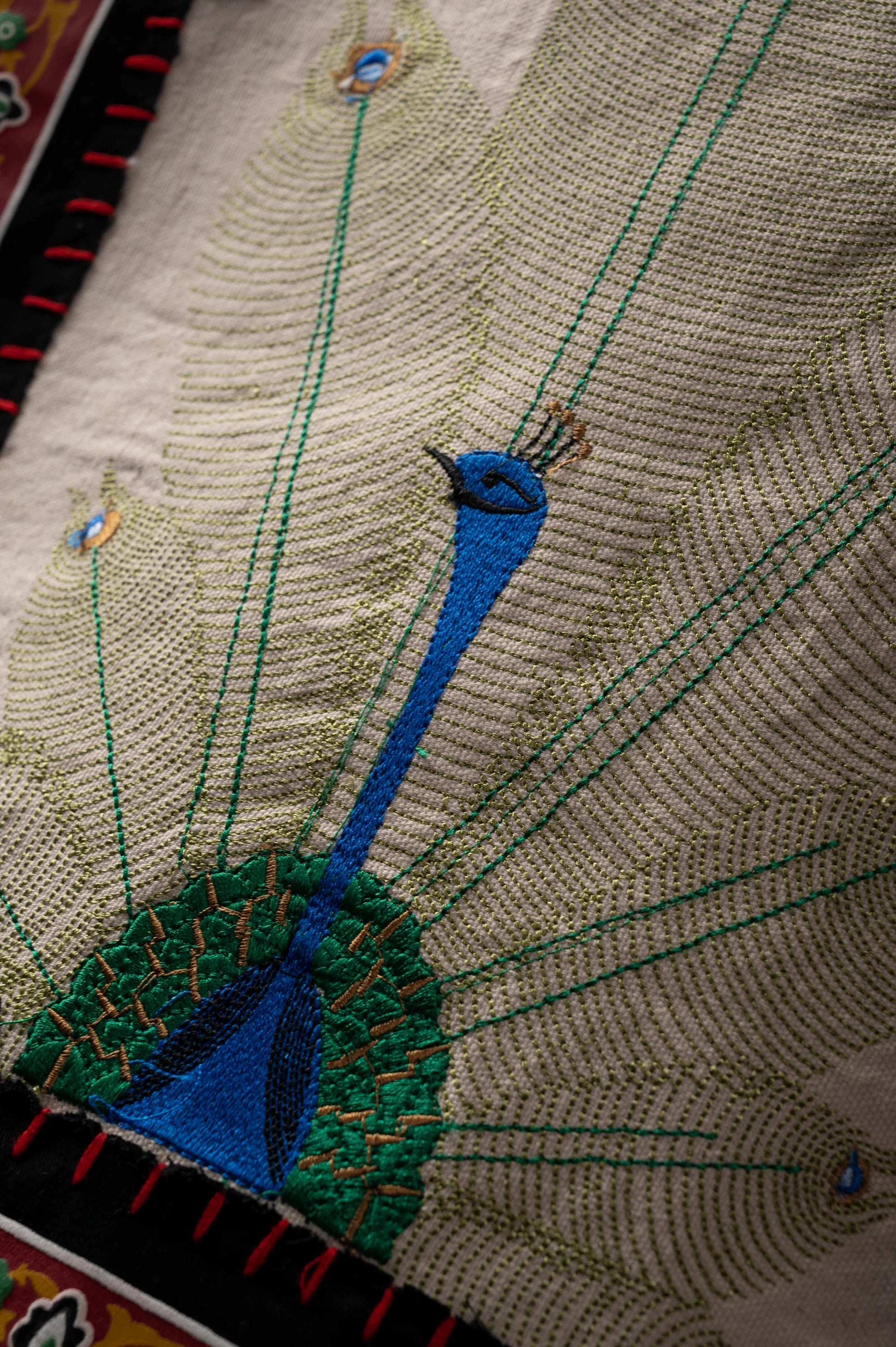 Peacock Hand Work Shirt