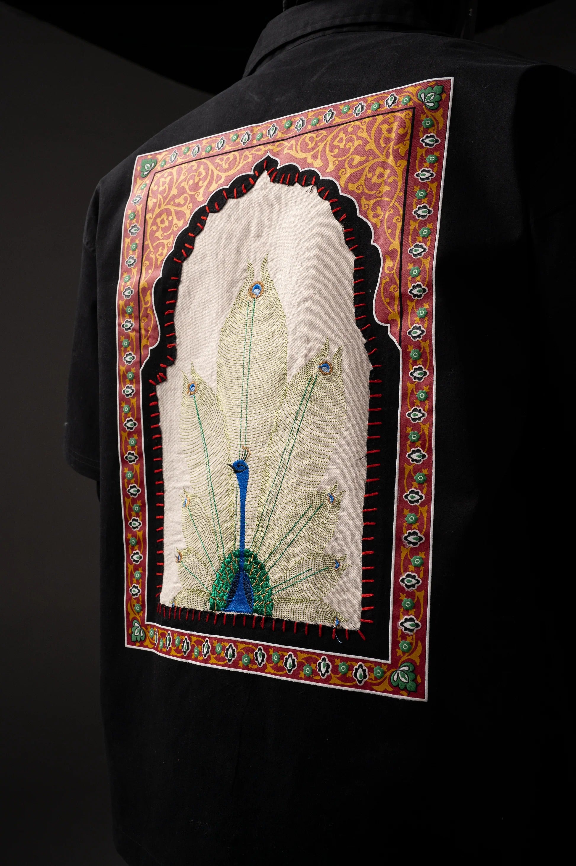 Peacock Hand Work Shirt