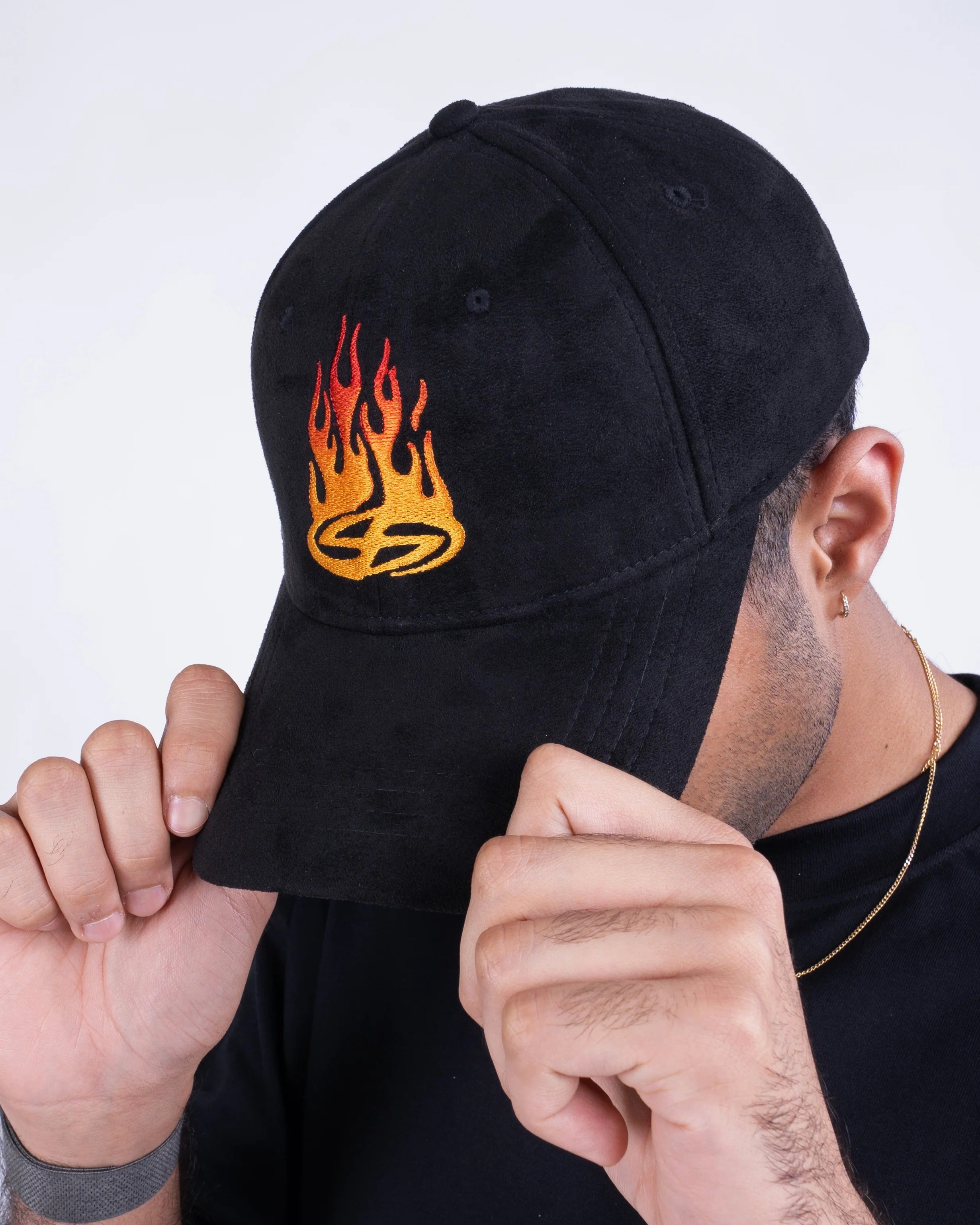 Hothead Cap in Suede/Flame