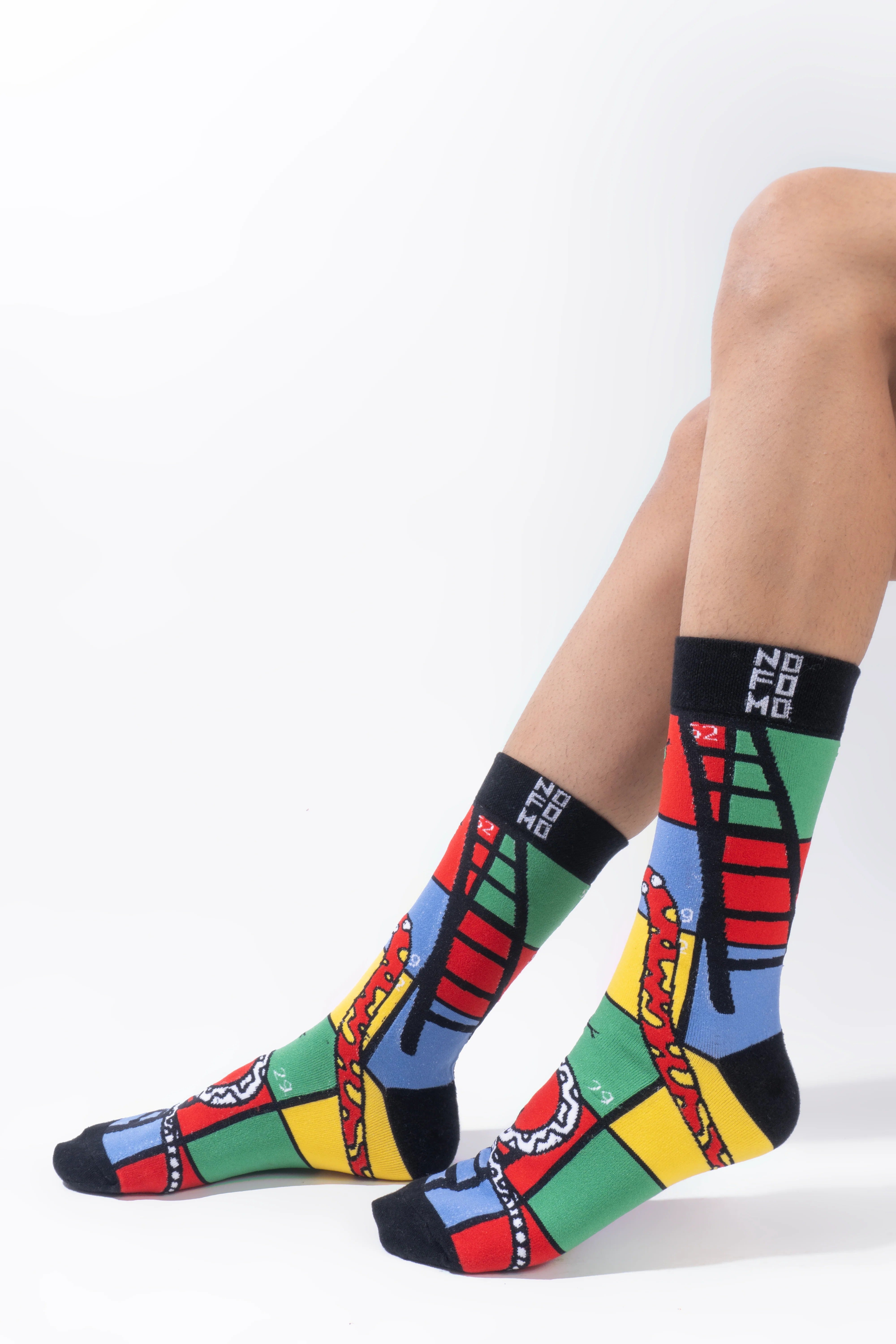 Snakes & Ladders - Crew Length Socks