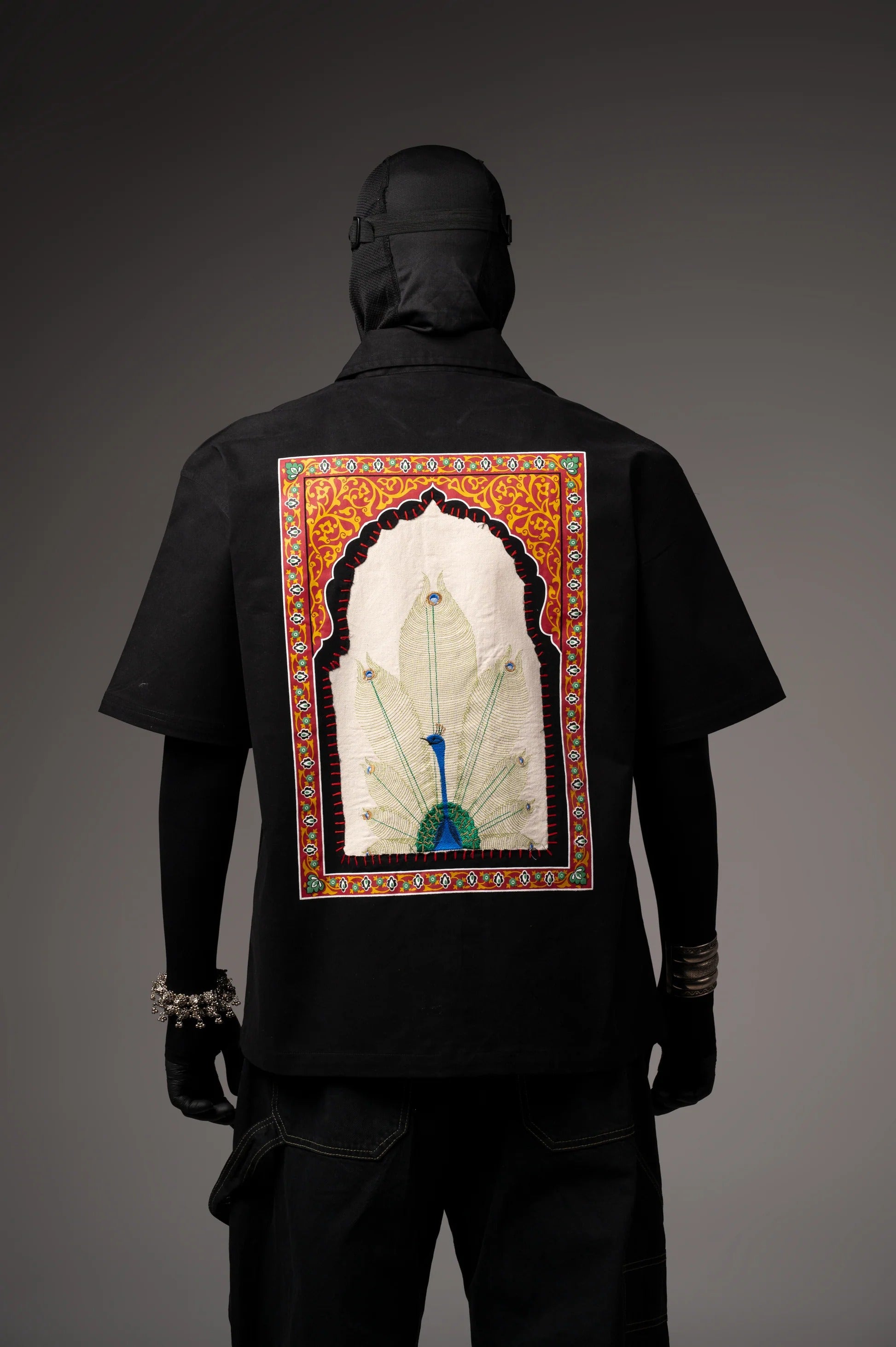 Peacock Hand Work Shirt