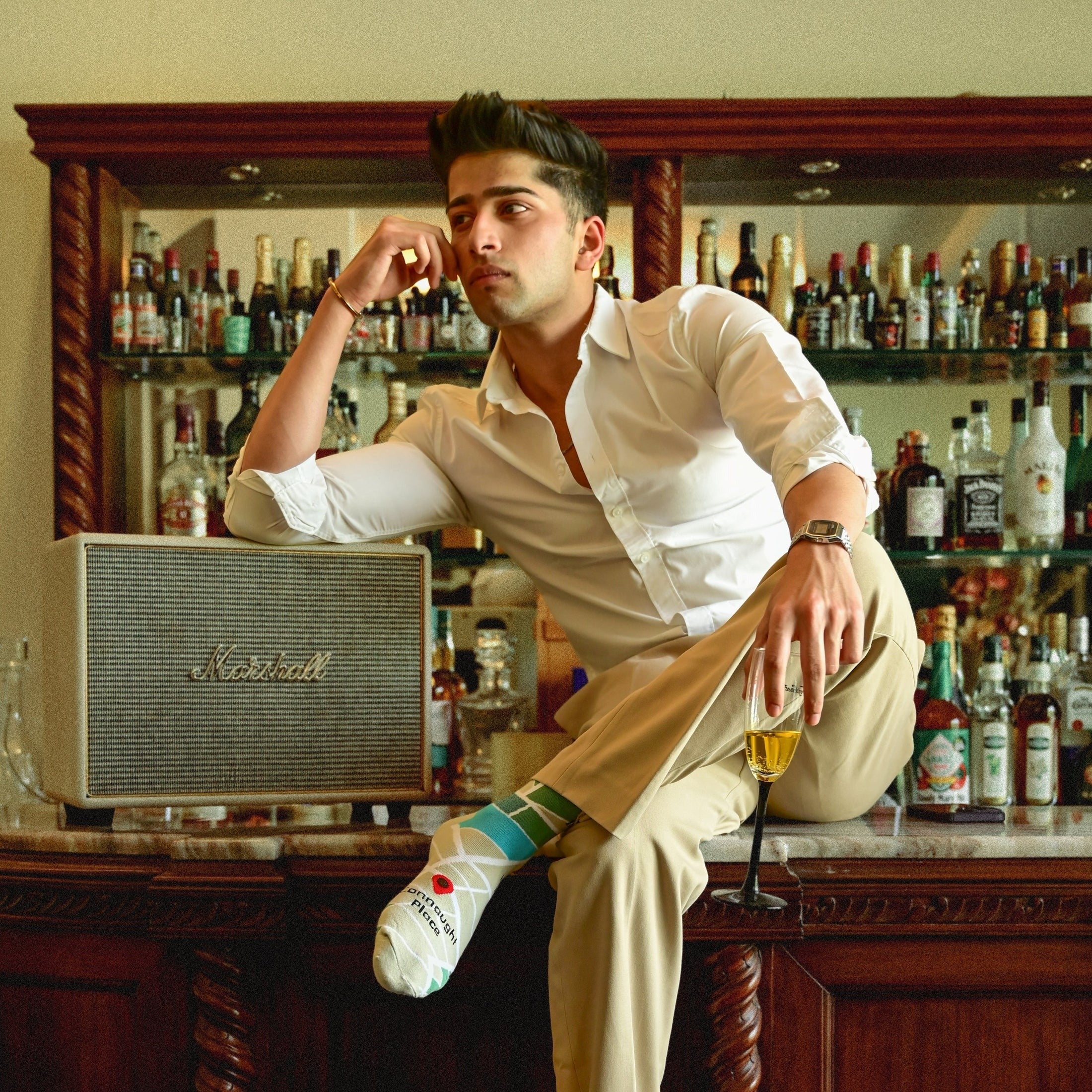 Delhi Map - Crew Length Socks