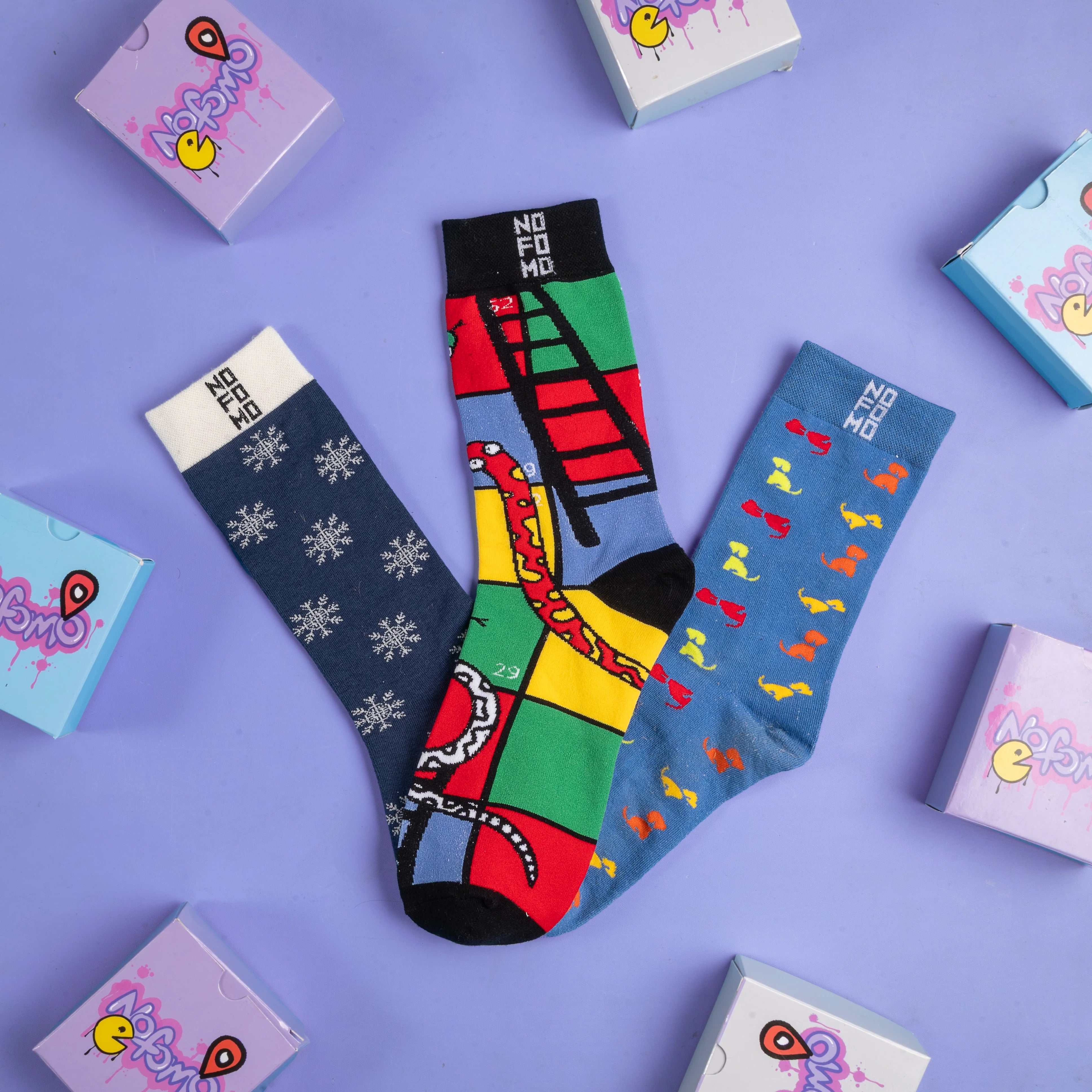 Box Of 3 - Crew Length Socks