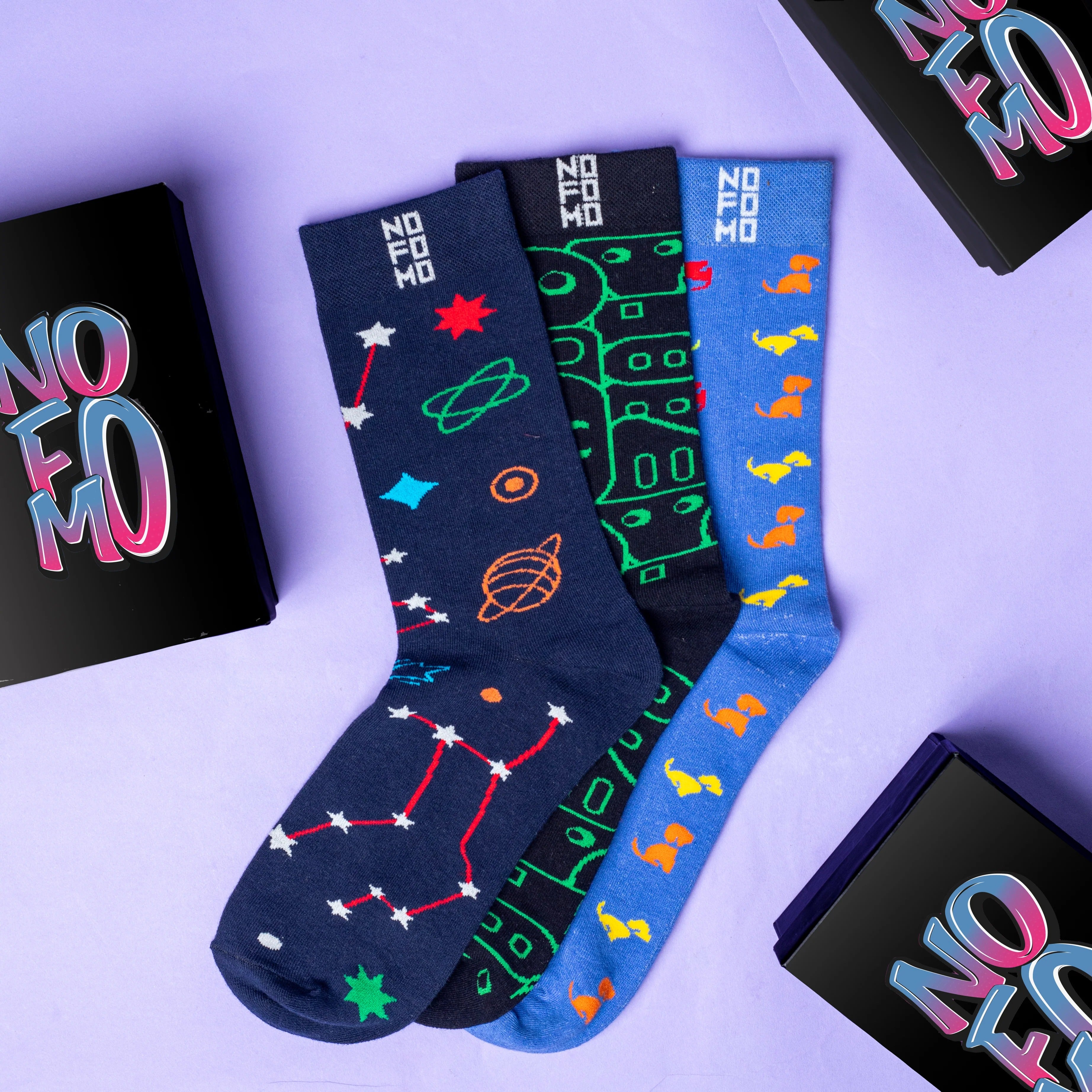 Box Of 3 - Crew Length Socks