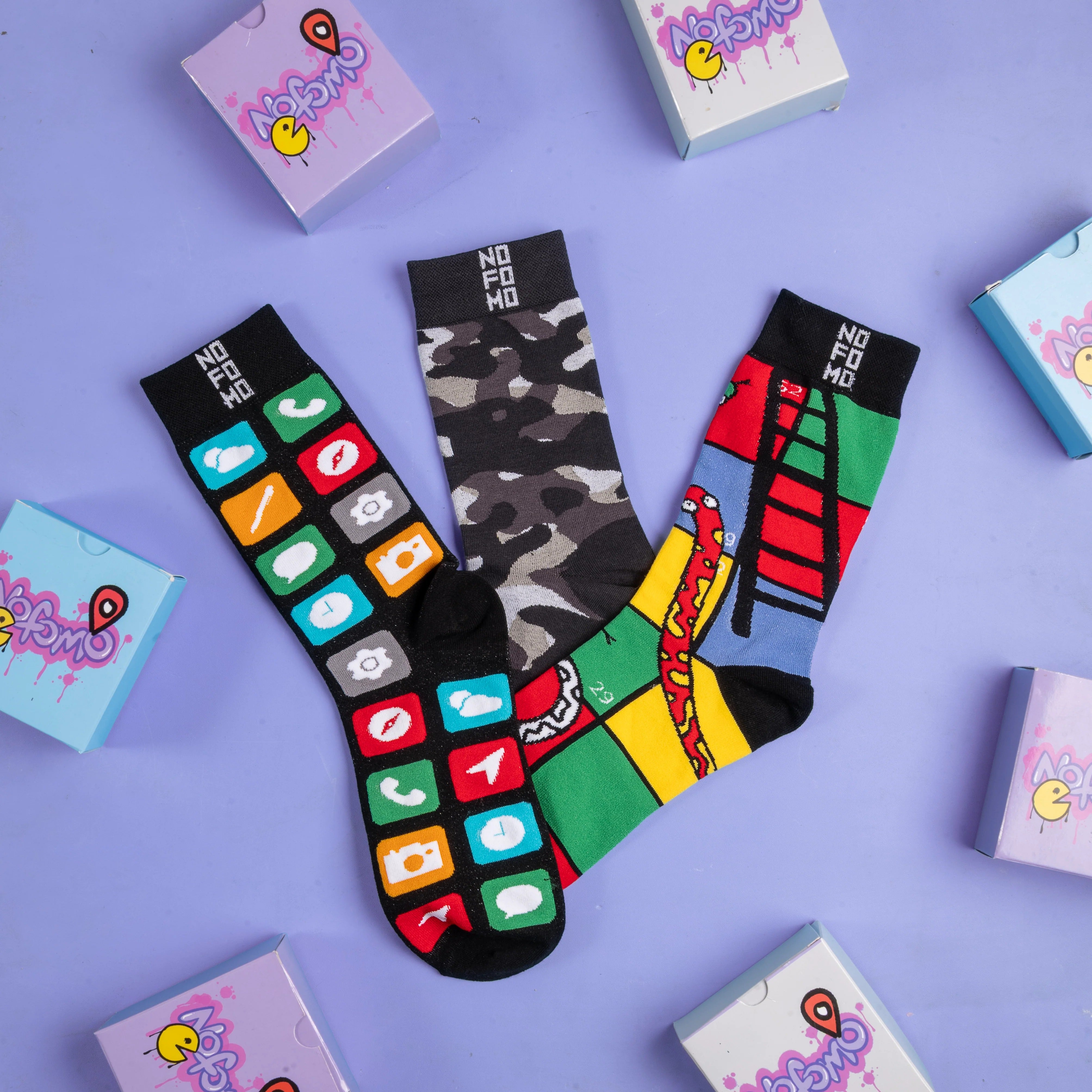 Box Of 3 - Crew Length Socks