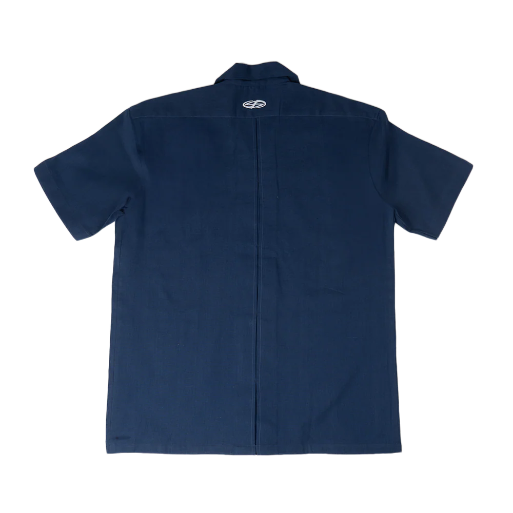 Pleated Shirt in Dark Blue