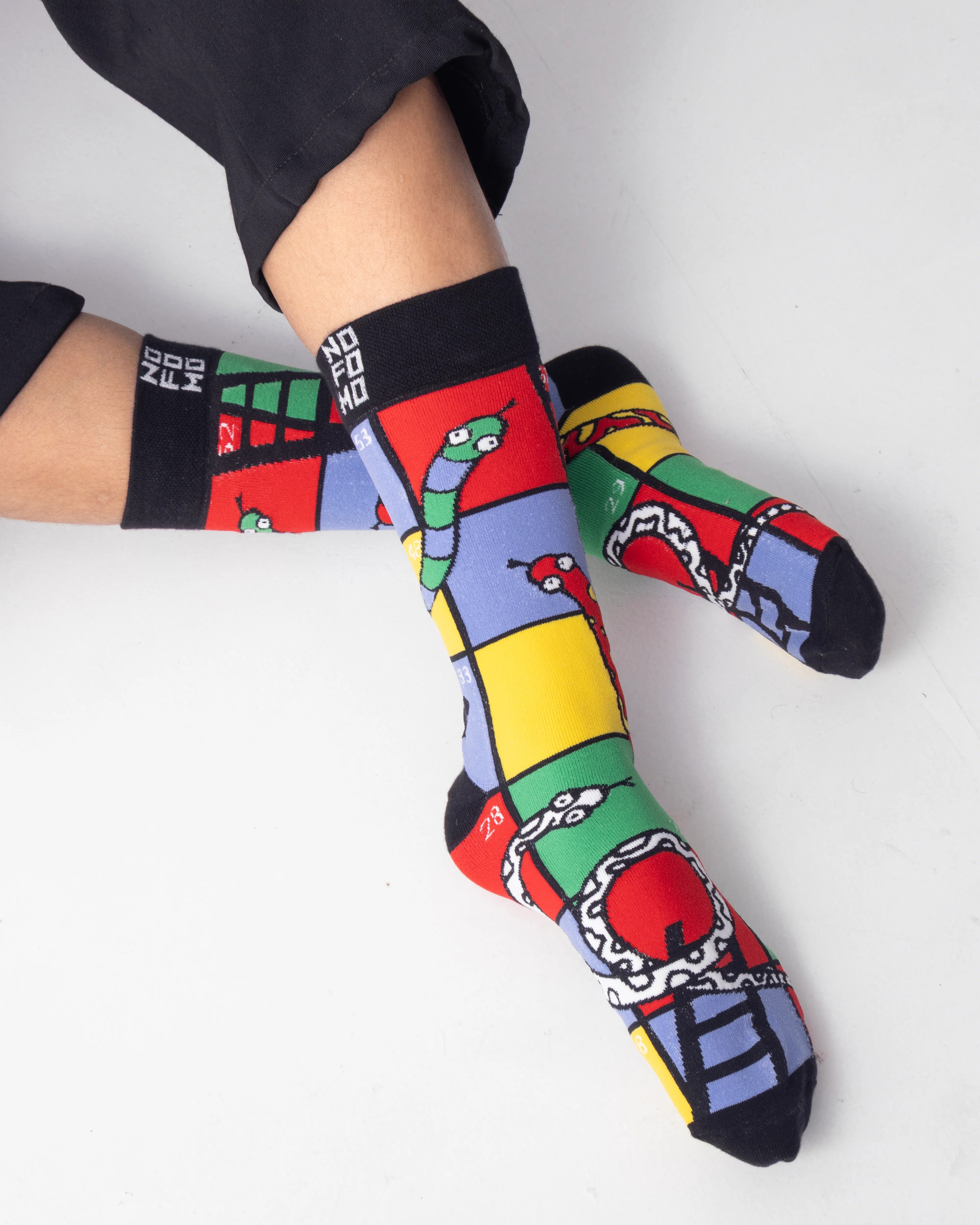 Snakes & Ladders - Crew Length Socks