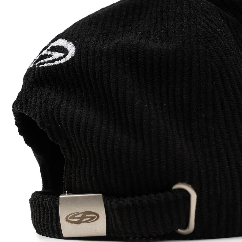Corduroy Cap in Noir