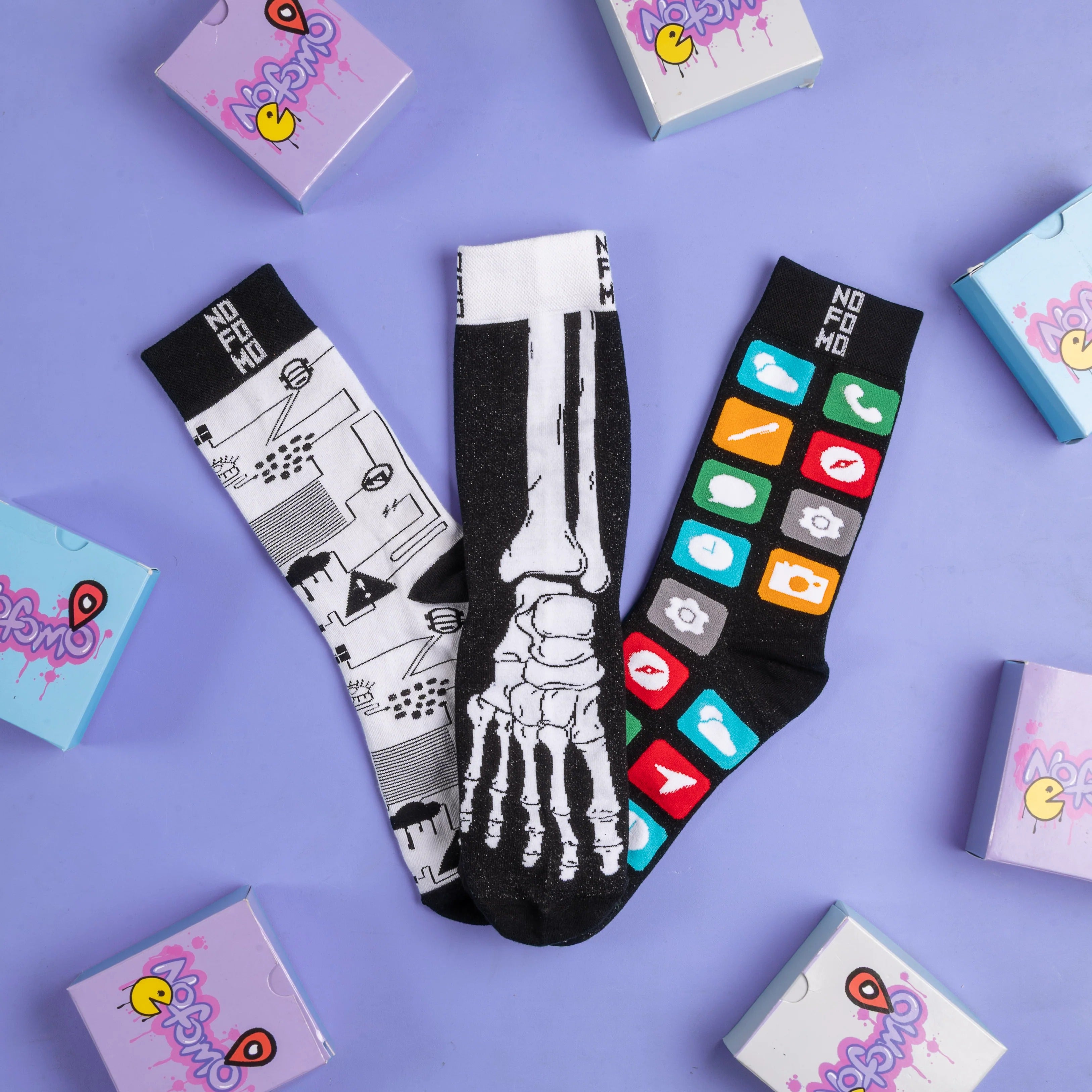 Box Of 3 - Crew Length Socks