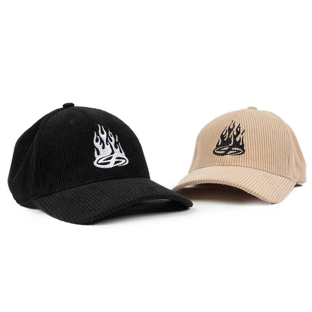 Corduroy Cap in Noir