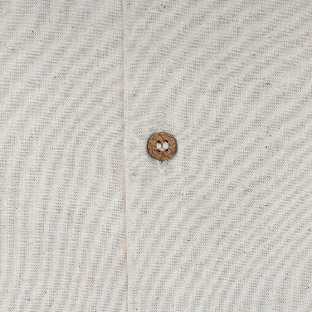 Pleated Shirt in Khadi Beige