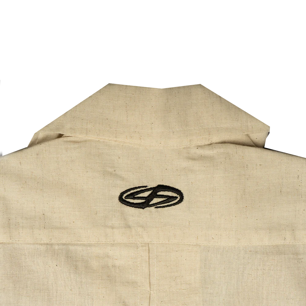 Pleated Shirt in Khadi Beige